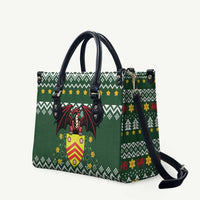 Glamorgan Wales Christmas Leather Bag Cymru Dragon And Daffodil - Wonder Print Shop