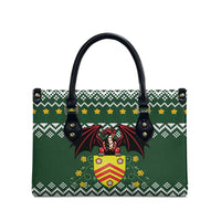 Glamorgan Wales Christmas Leather Bag Cymru Dragon And Daffodil - Wonder Print Shop