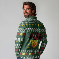 Glamorgan Wales Christmas Long Sleeve Polo Shirt Cymru Dragon And Daffodil - Wonder Print Shop
