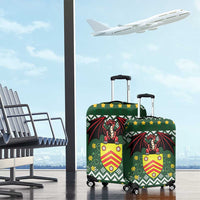 Glamorgan Wales Christmas Luggage Cover Cymru Dragon And Daffodil - Wonder Print Shop