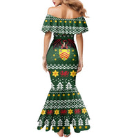 Glamorgan Wales Christmas Mermaid Dress Cymru Dragon And Daffodil - Wonder Print Shop