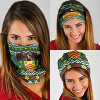 Glamorgan Wales Christmas Neck Gaiter Cymru Dragon And Daffodil - Wonder Print Shop