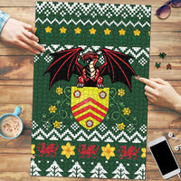 Glamorgan Wales Christmas Puzzle Cymru Dragon And Daffodil - Wonder Print Shop