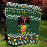 Glamorgan Wales Christmas Quilt Cymru Dragon And Daffodil - Wonder Print Shop