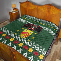 Glamorgan Wales Christmas Quilt Cymru Dragon And Daffodil - Wonder Print Shop