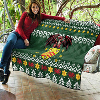 Glamorgan Wales Christmas Quilt Cymru Dragon And Daffodil - Wonder Print Shop