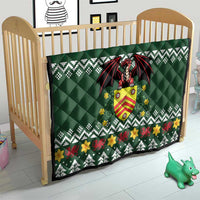 Glamorgan Wales Christmas Quilt Cymru Dragon And Daffodil - Wonder Print Shop