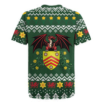 Glamorgan Wales Christmas Rugby Jersey Cymru Dragon And Daffodil - Wonder Print Shop