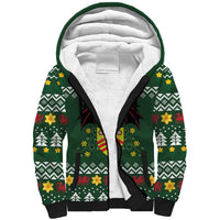 Glamorgan Wales Christmas Sherpa Hoodie Cymru Dragon And Daffodil - Wonder Print Shop