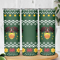 Glamorgan Wales Christmas Skinny Tumbler Cymru Dragon And Daffodil - Wonder Print Shop