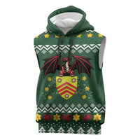 Glamorgan Wales Christmas Sleeveless Hoodie Cymru Dragon And Daffodil - Wonder Print Shop