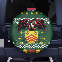 Glamorgan Wales Christmas Spare Tire Cover Cymru Dragon And Daffodil - Wonder Print Shop