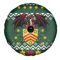 Glamorgan Wales Christmas Spare Tire Cover Cymru Dragon And Daffodil - Wonder Print Shop