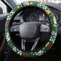 Glamorgan Wales Christmas Steering Wheel Cover Cymru Dragon And Daffodil - Wonder Print Shop
