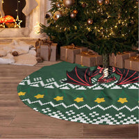 Glamorgan Wales Christmas Tree Skirt Cymru Dragon And Daffodil - Wonder Print Shop