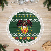 Glamorgan Wales Christmas Tree Skirt Cymru Dragon And Daffodil - Wonder Print Shop
