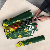 Glamorgan Wales Christmas Umbrella Cymru Dragon And Daffodil - Wonder Print Shop
