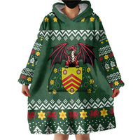 Glamorgan Wales Christmas Wearable Blanket Hoodie Cymru Dragon And Daffodil - Wonder Print Shop
