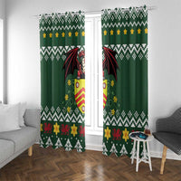 Glamorgan Wales Christmas Window Curtain Cymru Dragon And Daffodil - Wonder Print Shop