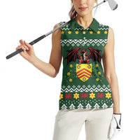 Glamorgan Wales Christmas Women Sleeveless Polo Shirt Cymru Dragon And Daffodil - Wonder Print Shop