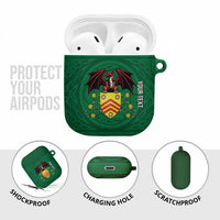 Personalized Glamorgan Wales AirPods Case Welsh Red Dragon And Daffodil - Wonder Print Shop