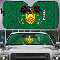 Personalized Glamorgan Wales Auto Sun Shade Welsh Red Dragon And Daffodil - Wonder Print Shop
