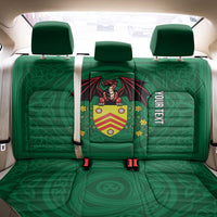 Personalized Glamorgan Wales Back Car Seat Cover Welsh Red Dragon And Daffodil - Wonder Print Shop