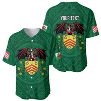 Personalized Glamorgan Wales Baseball Jersey Welsh Red Dragon And Daffodil - Wonder Print Shop