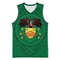 Personalized Glamorgan Wales Basketball Jersey Welsh Red Dragon And Daffodil - Wonder Print Shop