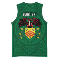Personalized Glamorgan Wales Basketball Jersey Welsh Red Dragon And Daffodil - Wonder Print Shop