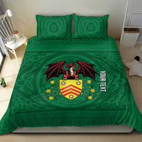 Personalized Glamorgan Wales Bedding Set Welsh Red Dragon And Daffodil - Wonder Print Shop