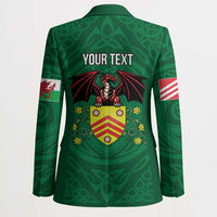 Personalized Glamorgan Wales Blazer Welsh Red Dragon And Daffodil - Wonder Print Shop