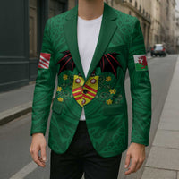 Personalized Glamorgan Wales Blazer Welsh Red Dragon And Daffodil - Wonder Print Shop