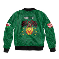 Personalized Glamorgan Wales Bomber Jacket Welsh Red Dragon And Daffodil - Wonder Print Shop