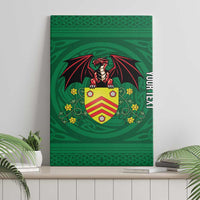 Personalized Glamorgan Wales Canvas Wall Art Welsh Red Dragon And Daffodil - Wonder Print Shop