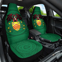 Personalized Glamorgan Wales Car Seat Cover Welsh Red Dragon And Daffodil - Wonder Print Shop