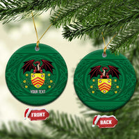 Personalized Glamorgan Wales Ceramic Ornament Welsh Red Dragon And Daffodil - Wonder Print Shop