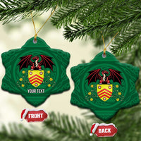 Personalized Glamorgan Wales Ceramic Ornament Welsh Red Dragon And Daffodil - Wonder Print Shop