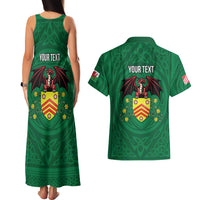 Personalized Glamorgan Wales Couples Matching Tank Maxi Dress and Hawaiian Shirt Welsh Red Dragon And Daffodil - Wonder Print Shop