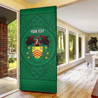 Personalized Glamorgan Wales Door Cover Welsh Red Dragon And Daffodil - Wonder Print Shop