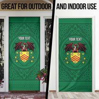 Personalized Glamorgan Wales Door Cover Welsh Red Dragon And Daffodil - Wonder Print Shop