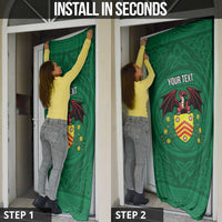 Personalized Glamorgan Wales Door Cover Welsh Red Dragon And Daffodil - Wonder Print Shop