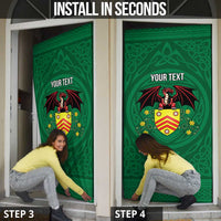 Personalized Glamorgan Wales Door Cover Welsh Red Dragon And Daffodil - Wonder Print Shop