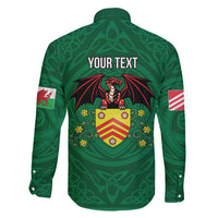 Personalized Glamorgan Wales Family Matching Long Sleeve Bodycon Dress and Hawaiian Shirt Welsh Red Dragon And Daffodil - Wonder Print Shop