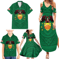 Personalized Glamorgan Wales Family Matching Summer Maxi Dress and Hawaiian Shirt Welsh Red Dragon And Daffodil - Wonder Print Shop