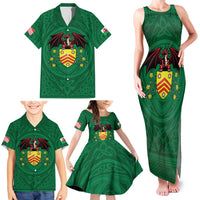 Personalized Glamorgan Wales Family Matching Tank Maxi Dress and Hawaiian Shirt Welsh Red Dragon And Daffodil - Wonder Print Shop