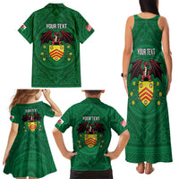 Personalized Glamorgan Wales Family Matching Tank Maxi Dress and Hawaiian Shirt Welsh Red Dragon And Daffodil - Wonder Print Shop