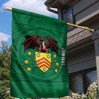 Personalized Glamorgan Wales Garden Flag Welsh Red Dragon And Daffodil - Wonder Print Shop