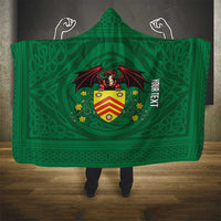 Personalized Glamorgan Wales Hooded Blanket Welsh Red Dragon And Daffodil - Wonder Print Shop