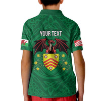 Personalized Glamorgan Wales Kid Polo Shirt Welsh Red Dragon And Daffodil - Wonder Print Shop